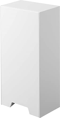 山崎実業(Yamazaki) ツーウェイ レジ袋 ストッカー ホワイト 約W14XD10.2~18.7XH30cm タワー レジ袋ストッカー 5437 1枚目 画像