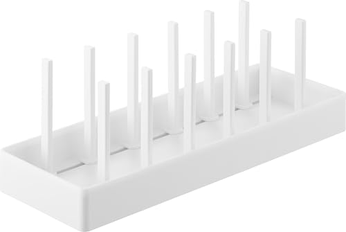山崎実業(Yamazaki) シンク下 幅調節 鍋蓋＆フライパン収納スタンド W40 ホワイト W40×D14.1×H14cm タワー tower スライド式 仕切りバー 1361 山崎実業 シンク下 収納スタンド 選び方 実物画像・外観写真