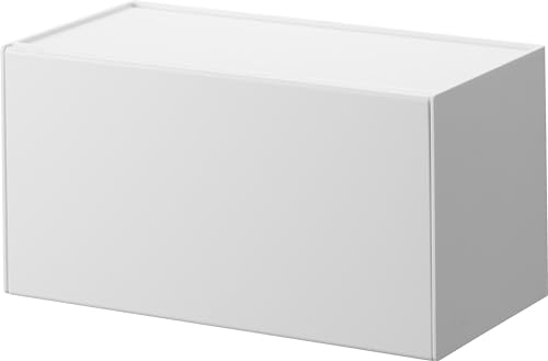 山崎実業(Yamazaki) マグネット トレー付き ペーパータオル ディスペンサー ホワイト 約W26×D13.7×H13.6cm(蓋開口時:約H26.3cm) タワー tower ペーパータオルケース ペーパータオルホルダー 片手で取りやすい 2192 1枚目 画像