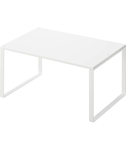 山崎実業(Yamazaki) 伸縮収納棚 ホワイト 約W36.5~60XD23XH18cm プレート Plate キッチンラック シンク下 収納 伸縮式 3829 1枚目 画像