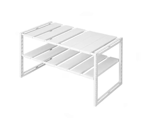 ニトリ(NITORI) シンク下伸縮ラック イータ 奥行40cm ホワイト NITORI 8988167 ニトリ シンク下伸縮ラック 選び方 実物画像・外観写真