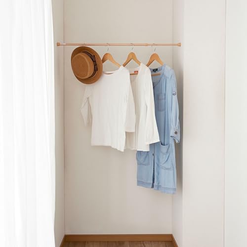 HEIAN SHINDO つっぱり棒 ばね式強力タイプスリムS 木目 幅70~110cm 耐荷重15~7kg パイプ直径1.6cm NSM-6 平安伸銅工業 最後 画像