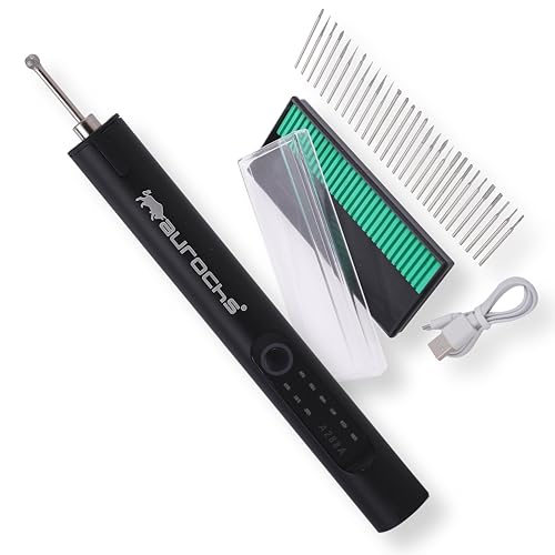 aurochs 充電式 ミニルーター プラモデル 工具 3段変速 照明付き TYPE-C 小型 コードレス 電動 やすり研磨 彫刻 穴あけ 切断 切削 ホビー 初心者用 (メタルブラック) 充電式ミニルーター 選び方 実物画像・外観写真