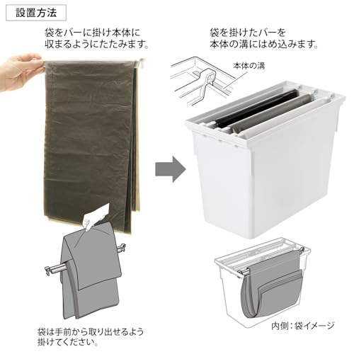 トトノ 引き出し用 ゴミ袋ストッカーR 中間 画像