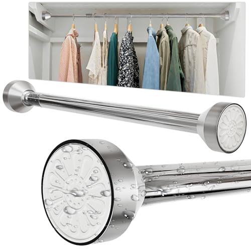 ToBeGreat つっぱり棒 強力 穴あけ不要 ステンレス 70~120CM 耐荷重40~30KG 突っ張り棒 押入れ 長さ調節可能 超防錆 省スペース 服掛け 洗濯物干し 室内 浴室 お風呂 窓枠 1本入れ 1枚目 画像