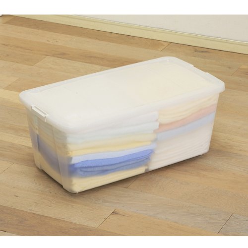 アイリスオーヤマ プラスチック衣装ケース（フタ・キャスターつき） 4個セット 最後 画像