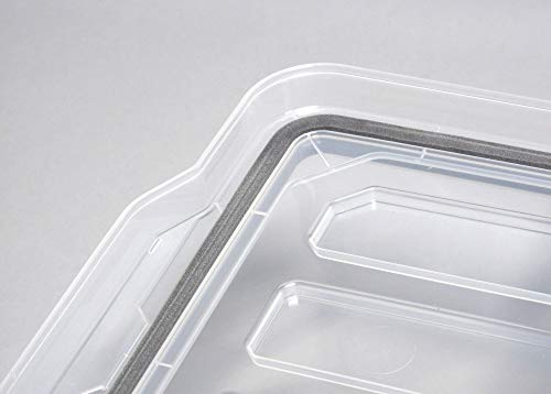 JEJアステージ 収納ボックス 日本製 パッキン付き 簡易密閉型 コンテナ 積み重ね [シールドコンテナシャット #45] 防災 幅38×奥行54.5×高さ32cm 中間 画像