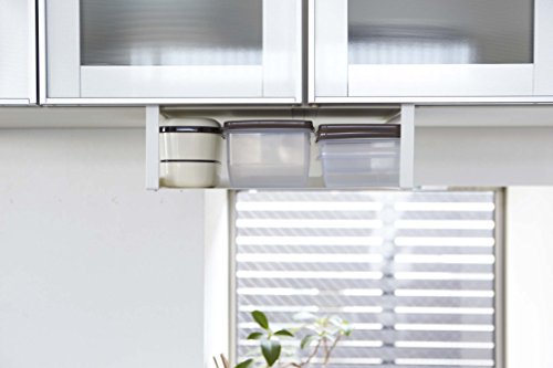 山崎実業(Yamazaki) 戸棚下 収納ラック ホワイト 約W30.5×D24×H12cm プレート Plate キッチン 吊下げ 棚 2443 最後 画像