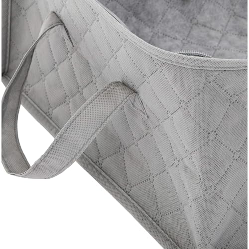 Amazonベーシック 衣類収納ケース 収納ボックス 折り畳み 不織布製 グレー Lサイズ　3個セット 中間 画像