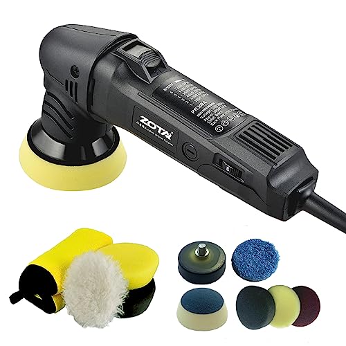 ​ZOTA ミニポリッシャー,50mm/75mmダブル裏板電動ポリッシャー 車，100V六段変速 3000-7200RPM 恒定回転速度ポリッシャー 小型，8mmポリッシャー ダブルアクション，車のディテールや狭いカーブ、ヘッドライトやAピラーの周りの傷に最適です，オートバイに適した小さなエリア。 ZOTA ミニポリッシャー 選び方 実物画像・外観写真