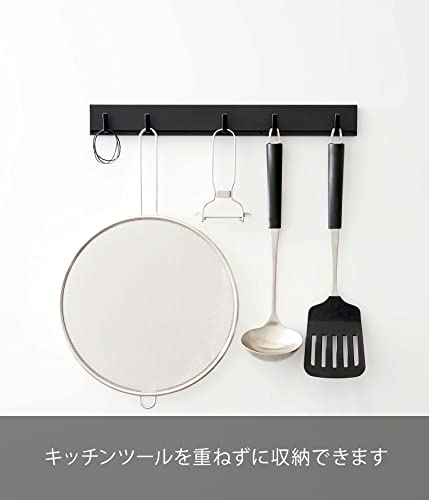 山崎実業(Yamazaki) マグネット 可動式 キッチンツール フック ブラック 約W35XD3.5XH4cm タワー tower スライド式フック 5023 中間 画像