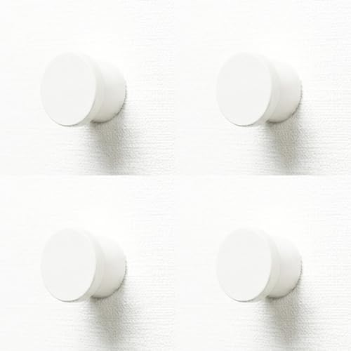 TINY GALLERY 壁掛けフック ウォールフック 4個セット おしゃれ 北欧 【賃貸の壁も傷つけにくい】 石膏ボード ピン 固定 インテリア 帽子掛け コート掛け 鍵掛け 壁を飾る、小さなアート。最大荷重3kg, 4個セット,日本製,カラー：ホワイト 賃貸 壁掛けフック 選び方 実物画像・外観写真