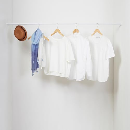 HEIAN SHINDO つっぱり棒 ばね式強力タイプ レギュラーL ホワイト 幅110~190cm 耐荷重10~6kg パイプ直径2.2cm NSW-11 平安伸銅工業 最後 画像