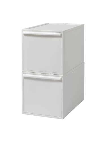 ライクイット (like-it) 収納ボックス クローゼットシステム 引出し (L) 2個組 オールホワイト CS-D3 2P 奥行き52cm 衣装ケース 衣類収納 届いてすぐに使える 累計販売数270万台突破 ライクイット 収納ボックス 選び方 実物画像・外観写真