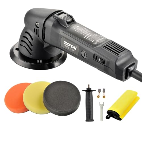 ZOTA ポリッシャー 車、125mm裏板電動ポリッシャー、【PSE認証済】100V六段変速 ダブルアクションポリッシャ-540W カーポリッシャ-,小型 ランダム軌道車 研磨 車磨き 金属製品の錆落し 艶出し 傷消し家庭用 初心者にも最適-PR508A 1枚目 画像