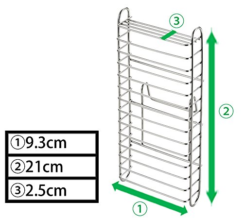 ヨシカワ 後付け包丁スタンド 水切りラック用 ステンレス 大容量 幅9.3cm×高さ21cm コンパクト シンク上 日本製 1305452 中間 画像