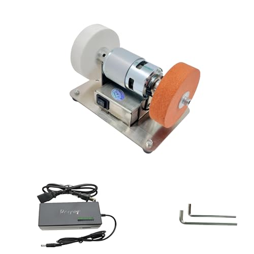 [ahomeone]卓上グラインダー 2025新モデル ベンチグラインダー【 7段階速度調整可能 回転速度0〜6000rpm】ミニ両頭グラインダー 100W 研磨砥石径75mm 強力モーター搭載 正逆回転可能 ベルトサンダー 電気サンダー 研磨用ベルトグラインダー 木工用 DIY 木材/金属/基板 操作簡単 1