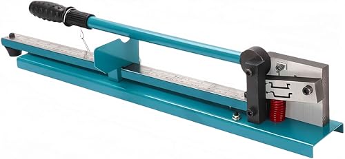 CPDD レールカッター 切断機 軌刀 手動式 軽量省力型 ダブルスロット構造 標尺付き 高精度切断 6T力 DINレール スチール 鉄 PVC アルミ等多様な材料可能 電気工事 建設現場業界向け (ダブルグルーブ鉄鋼カッター(定規付き),ブルー)の外観・全体像 画像