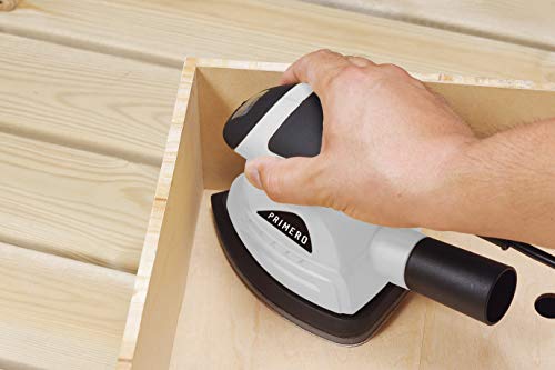 【Amazon.co.jp限定】高儀 電動ヤスリ コーナーサンダー オービタルサンダー ランダムサンダー CSD-150AZA Primero プリメロ AC100V 家庭用 小型 面ファスナー式サンディングペーパーで交換が簡単 ミニ 研磨 電動工具 DIY ガンプラ ブラック×グレーの特徴・詳細 画像