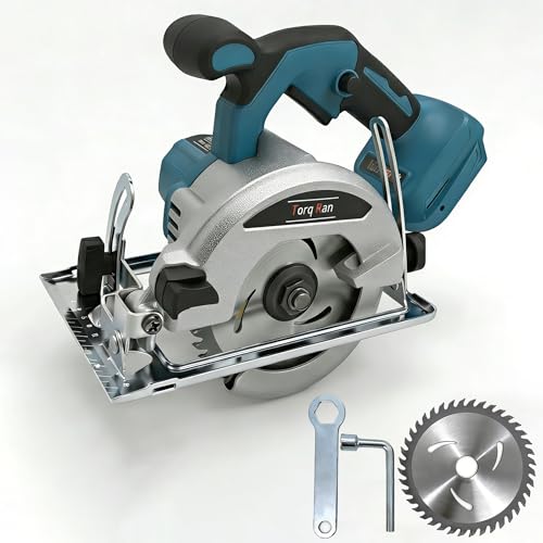 【ブラシレスモーター搭載】 充電式 丸ノコ 125mm マキタ 18V バッテリー互換 コードレス 電動丸鋸 刃径125mm ハイパワー 高速切断 軽量 木工 DIY 現場作業 本体のみ(バッテリー別売)の外観・全体像 画像