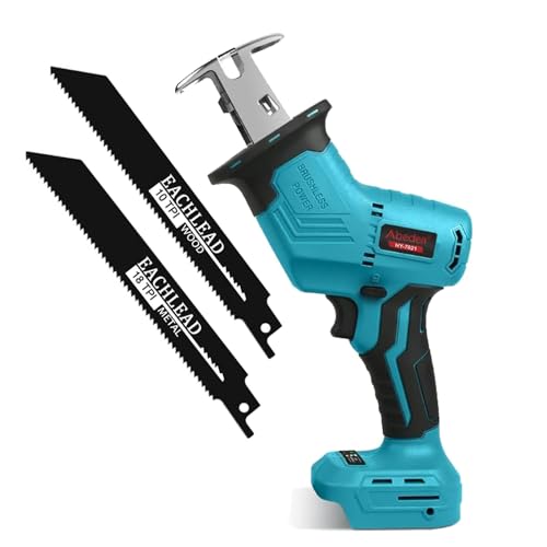 Abeden 電動のこぎりレシプロソー 充電式 電動ノコギリ HY-7021 コードレスノコギリ セイバーソー 電動ノコギリ コードレス ブラシレスモーター搭載 電動レシプロソー 高速切断 無段変速 枝切り アルミニウム 金工 木工切断 粗大ゴミ解体 ガーデニング 軽量 DIY用 マキタ 18 バッテリー対応 日本語取扱説明書付き 【本体のみ】 充電器とバッテリー別売 1
