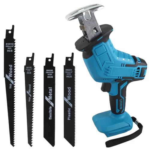 レシプロソー マキタ 互換 14.4V 18V 電動 のこぎり 替え刃 鋸 金属 木材 木工 PVC 塩ビ 切断 枝切り 粗大ごみ 替刃 4本付の外観・全体像 画像