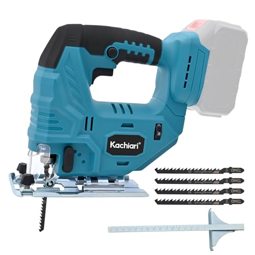 Kachiari ジグソー 充電式 18v ジグソー 切断 工具 電動 ノコギリ のこぎり 木材 DIY 安全 カット ライト 日曜大工 LED コードレス 鋸 コウグ ハイパワー LEDライト付き 家庭用 電気ノコギリ ブラシレスモーター DIY用 マキタ18Vバッテリー対応 BL1830 BL1840 BL1850 BL1850B BL1860 BL1860B 【工具本体のみ】の外観・全体像 画像