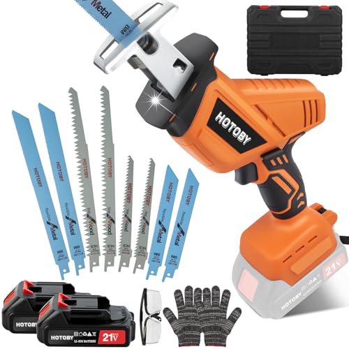 電動ノコギリ 充電式 レシプロソー 大容量バッテリー2個付き PSE認証済み マ キタ 18V 互換 8本高炭素鋼替刃付き 電気のこぎり コードレス 無段変速 木材・金属切断 DIY 枝打ち 粗大ゴミ解体 一台多役 小型 軽量 家庭用 1