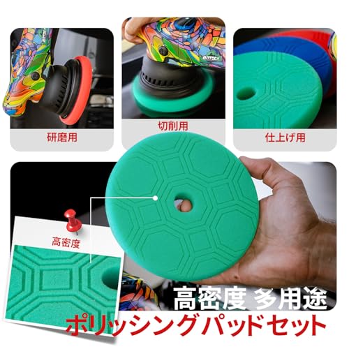 BATOCA P1 ポリッシャー ダブルアクション 車 電動 コード式 125mm カーポリッシャー 15mm ランダムオービタル式【AC100V 六段変速・2500-5500RPM 】1000W 強力モー 5m電源コード 車磨き ヘッドライト バイク用 洗車 艶出し 傷消し・収納バック 日本語説明書付きの特徴・詳細 画像