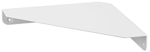 山崎実業(Yamazaki) 【 石こうボードピンセット・木ネジ 付属 】 石こうボード壁対応 コーナーシェルフ ホワイト 約W22×D22×H3.3cm タワー tower 隙間から充電コードが通せる 小物棚 6911 1