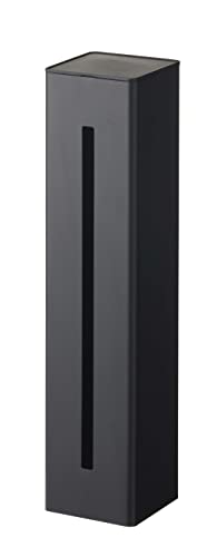 山崎実業(Yamazaki) ウォーターサーバー横 マグネット カップディスペンサー ブラック 約W9.5×D9.4×H40cm タワー tower 紙コップホルダー カップスタンド 簡単取付け 5596 1