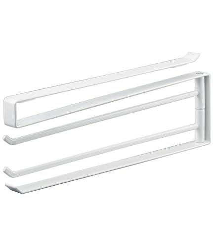 山崎実業(Yamazaki) 戸棚下布巾ハンガー ホワイト 約W1.5×D26×H9.5cm タワー 7113 1