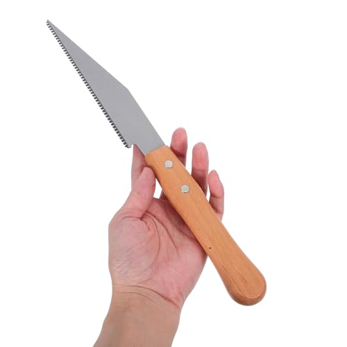 Luxshiny 木工用手鋸 精密細目歯付き スチール製刃 木製エルゴノミックハンドル付き 小型プルソー DIY家庭木工および木材継手切断に最適な片手操作可能な木材用引き鋸の特徴・詳細 画像