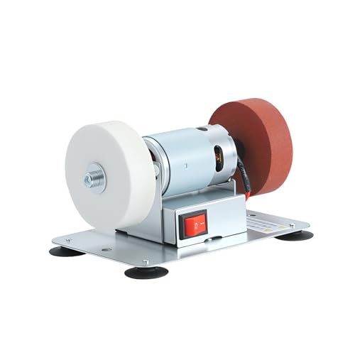 [Kawoly]【研磨機】【自動研磨機】二重サンドホイールで錆取り研磨機・刃付け研磨機として使用可能、全自動調整、純銅モーター強力、家庭用業務用万能ツール 5メタル 1