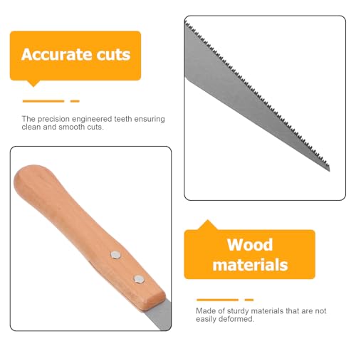 Luxshiny 木工用手鋸 精密細目歯付き スチール製刃 木製エルゴノミックハンドル付き 小型プルソー DIY家庭木工および木材継手切断に最適な片手操作可能な木材用引き鋸の特徴・詳細 画像