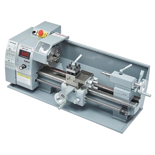 【1000W 高精度】精密卓上旋盤 ミニ旋盤 金属加工旋盤 可変速度50-2500RPM 小型旋盤 ビーズ研磨機 金属・木工・プラスチック加工用 DIY工作 自作旋盤の外観・全体像 画像