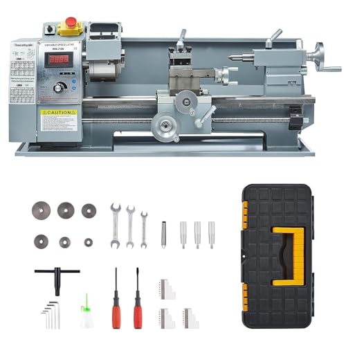 【1000W 高精度】精密卓上旋盤 ミニ旋盤 金属加工旋盤 可変速度50-2500RPM 小型旋盤 ビーズ研磨機 金属・木工・プラスチック加工用 DIY工作 自作旋盤の詳細・まとめ 画像