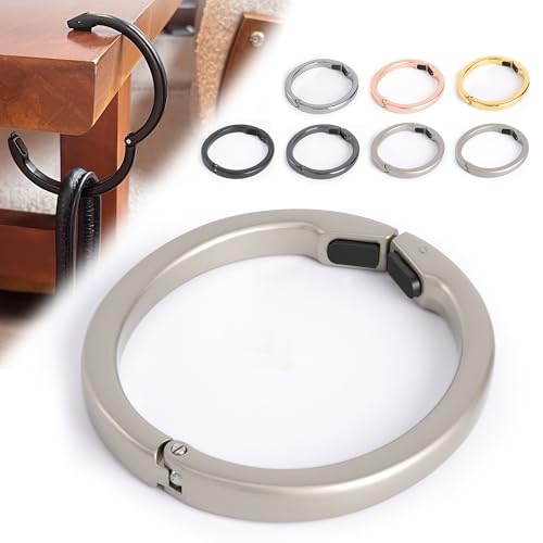 バッグハンガー フック 【7カラー展開·自動ロック機能·安定感UP】 バッグハンガー 壁 傷つけない カバン テーブルフック 机 デスク 強力 カバン掛け リュック 鞄掛け ガジェット 便利 (A07-パールグレー(つやあり)の外観・全体像 画像