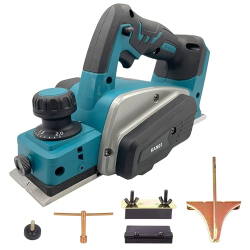 マキタ互換品 充電式 電気カンナ コードレス 工具 木工 電動カンナ 18ボルト 14.4ボルト バッテリー専用 18V 14.4V 電動工具 小型 コードレス(KAN01-BL)の外観・全体像 画像
