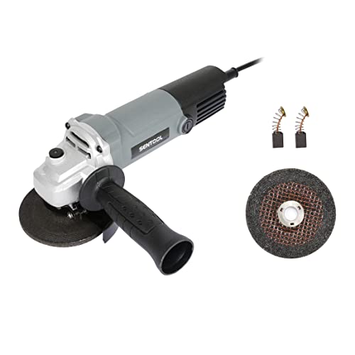 SENTOOL ディスクグラインダー 100mm コード式 1台で5役 AC100V 600W オフセット砥石(研削用）2枚付属 穴径15mm ベビーサンダー 研磨工具 アングルグラインダー TDG100 (単速) 1