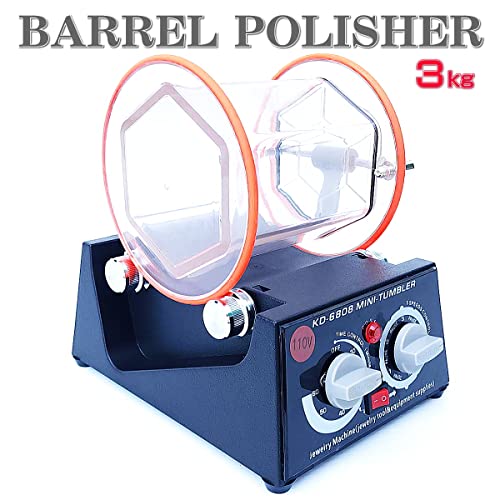 Officek バレル研磨機 回転バレル研磨機 RT04 最大容量3kg タイマー機能付 スピード5段調整可能 研磨ボール付属 110V (KD-6808)の特徴・詳細 画像