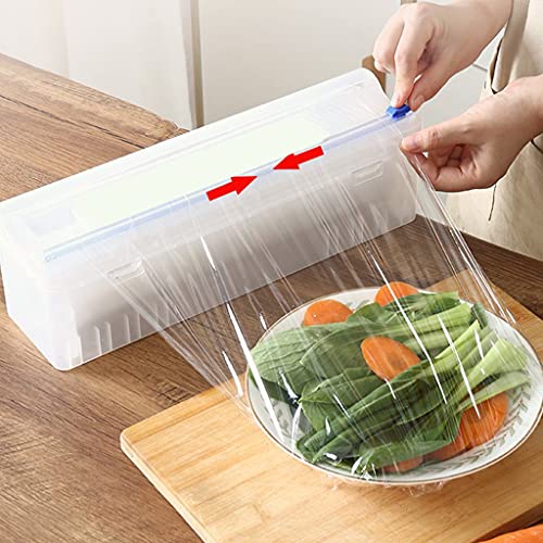 ラップケース カッター付きケース スライド式安全カッター付き 食品用ラップホルダー フィルムカッター キッチン収納 便利グッズ(1 個)の詳細・まとめ 画像