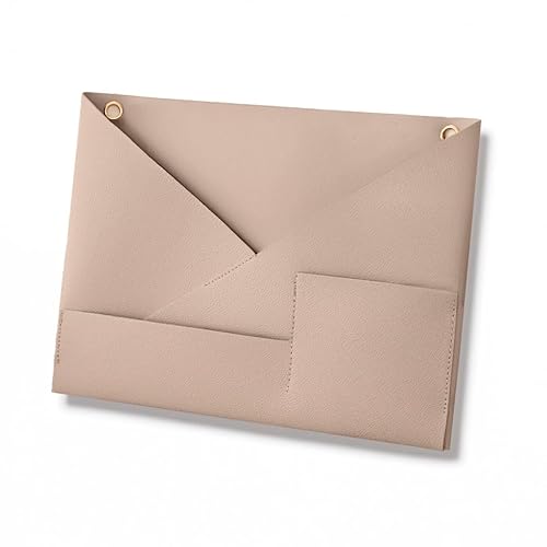 ウォールポケット レターポケット 吊るす 小物も入る 壁掛け a4 書類 カード クリアファイルごと入る (ベージュ) 1