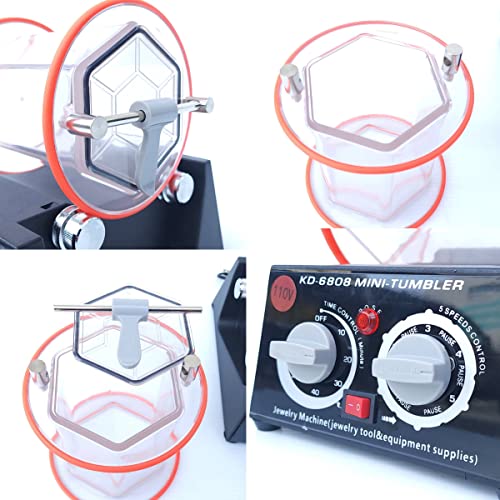 Officek バレル研磨機 回転バレル研磨機 RT04 最大容量3kg タイマー機能付 スピード5段調整可能 研磨ボール付属 110V (KD-6808)の特徴・詳細 画像