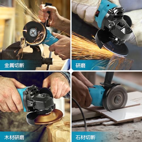Abeden グラインダー ディスクグラインダー 充電式 コードレス 電動ラインダー サンダー スイッチは3段階変速可能 砥石径100mm 内径15mm ブラシレスモーターを搭載 サンダー工具 小型 軽量 高速型 金属研磨切断 表面仕上 錆落とし 石材/木材切断 研削 バッテリー別売りの詳細・まとめ 画像