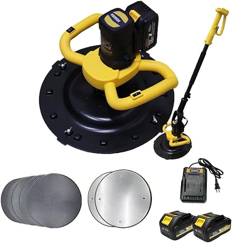 HOMURA 電動式トロウェル2プラス DKT-ZX03Y 延長ハンドル専用バッグ付属 建築 現場 充電式 電動 便利 工具 円盤 左官 不陸調整 コンクリート均し 土間仕上げ 6速調整 時短の外観・全体像 画像