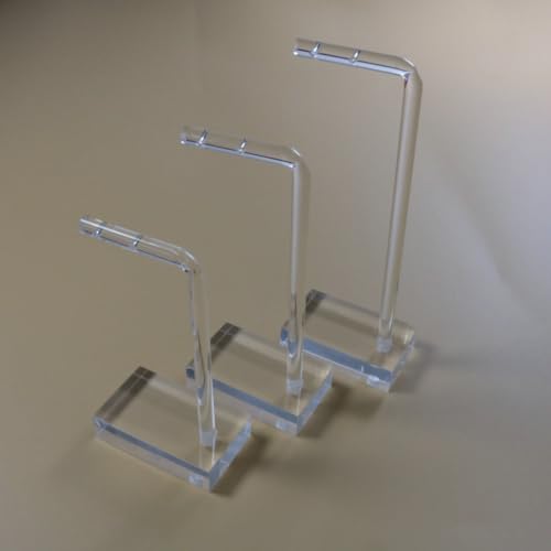 ピアススタンド 3 個セット L 型クリア アクリル製 イヤリングホルダー ピアス イヤリングスタンド アクセサリーディスプレイ収納スタンド 撮影用 自宅 店舗販売用 (3 個セット/L 型)の特徴・詳細 画像