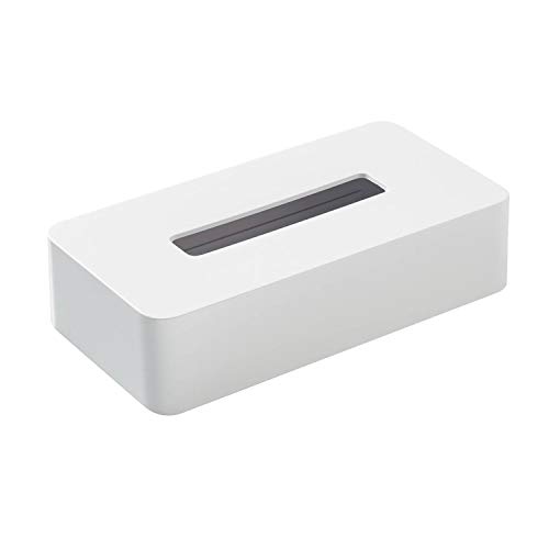 オーエ(Ohe) ABS樹脂 ティッシュケース 長方形 白 約縦24.5×横13×高さ7cm スマートホーム II ペーパーホルダー ティッシュボックス マグネット付き シンプル 日本製の外観・全体像 画像