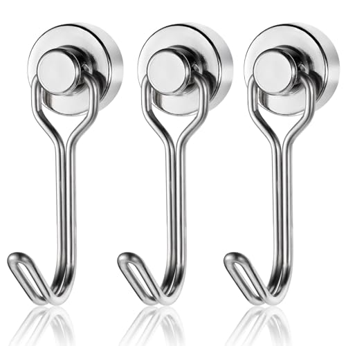 マグネットフック 3個セット 【魅せる収納】 マグネット フック せいろ せいろ干し せいろ収納 吊り下げ 蒸籠 セイロ せいろ蒸し器 フック キッチン レンジフード 磁石 ステンレス 乾燥 耐荷重600gの外観・全体像 画像