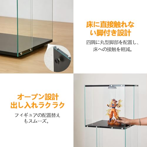 ウイスキーラック 4 段式 ワインバーキャビネット 幅 40× 奥行き 40× 高さ 153cm 酒棚 ディスプレイ 1段耐荷重約10kg 5mm強化ガラス ホームバー リビング ダイニング キッチン対応 組立商品の特徴・詳細 画像